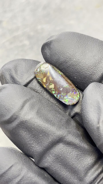 Thumbnail: Australian Winton Boulder Opal Oval Cabochon Gem Stone 7.5MMx3MM 7cts  + Video