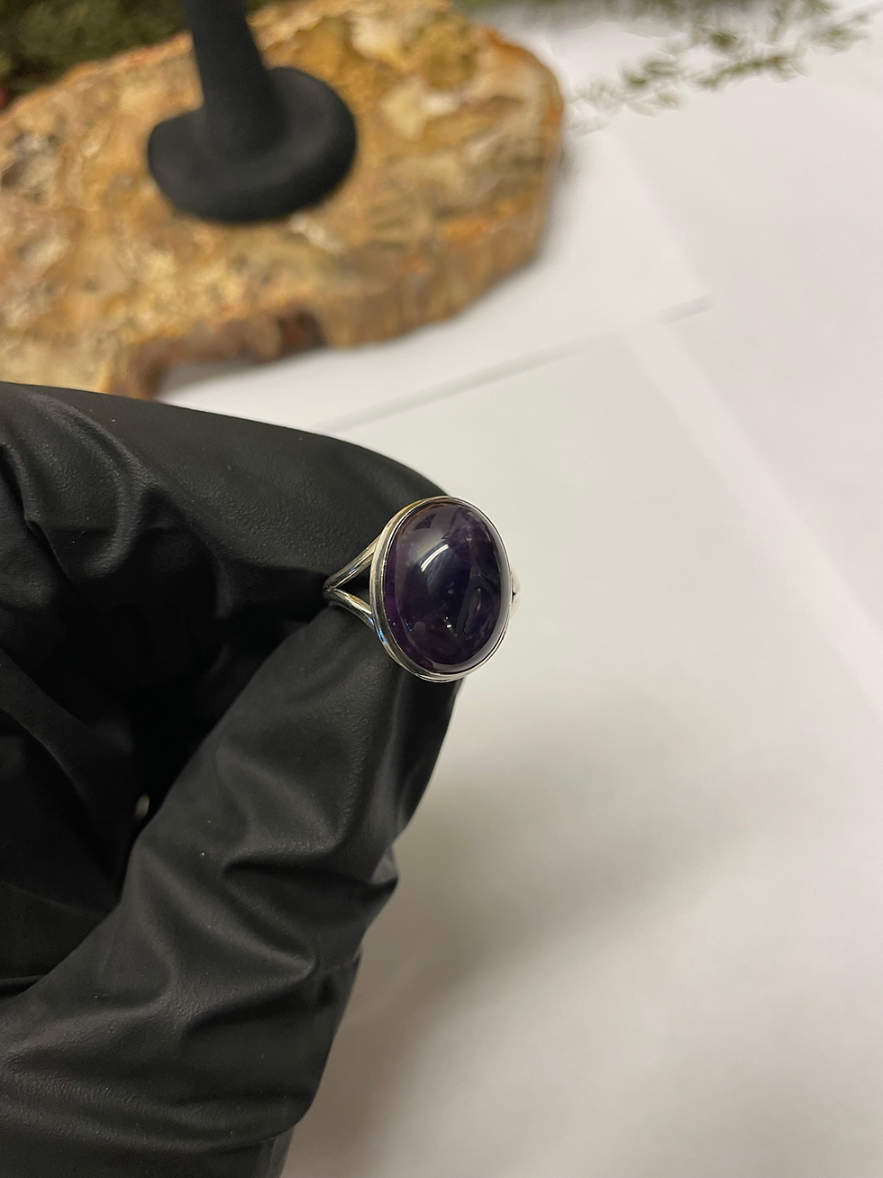 Thumbnail: Amethyst Ring - Sterling Silver
