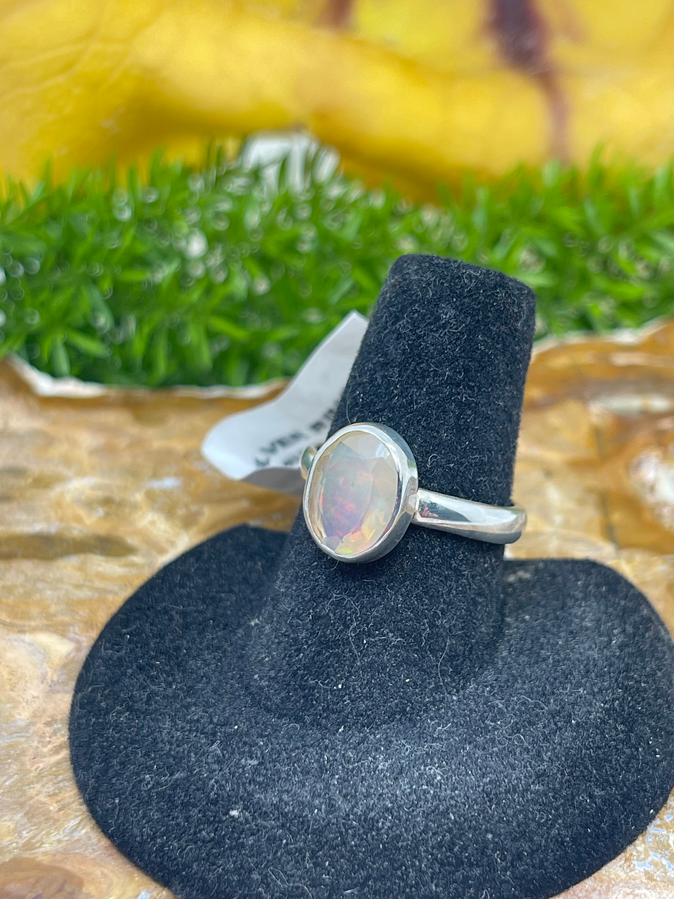 Thumbnail: Ethiopian Opal Sterling silver size 7 