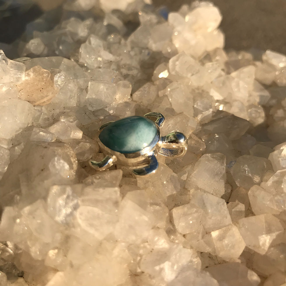 Thumbnail: Larimar Turtle Pendant
