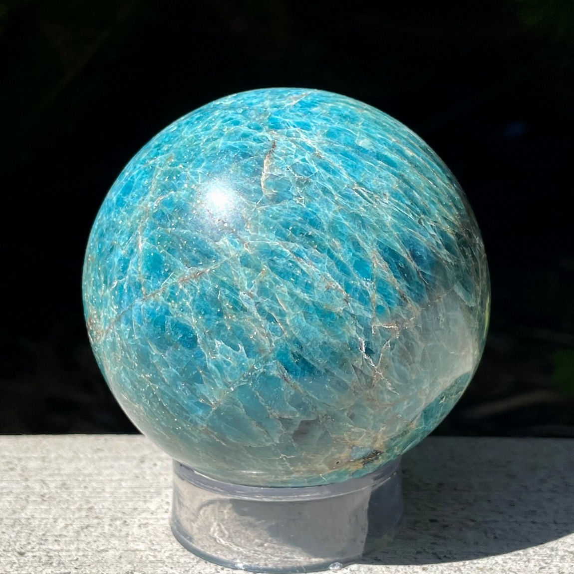 Blue Apatite Sphere