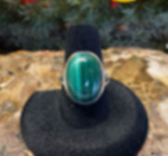 Malachite Ring - Sterling Silver