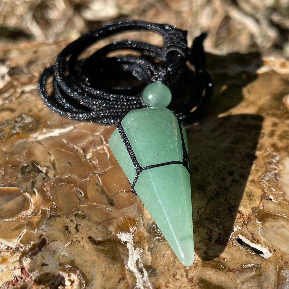 Thumbnail: Aventurine Crystal Pendulum Necklace