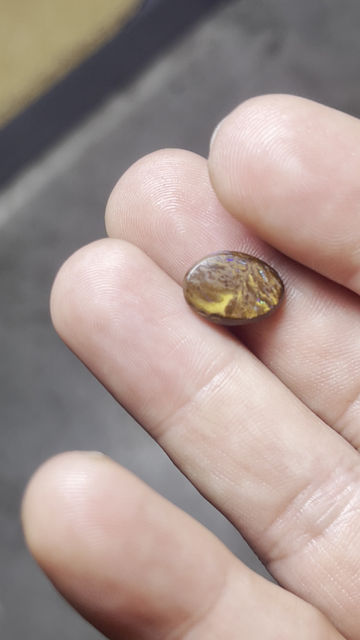 Thumbnail: Natural AUSTRALIA Winton Boulder Opal Stone 4.5 CTs 13MM x 9MM + Video
