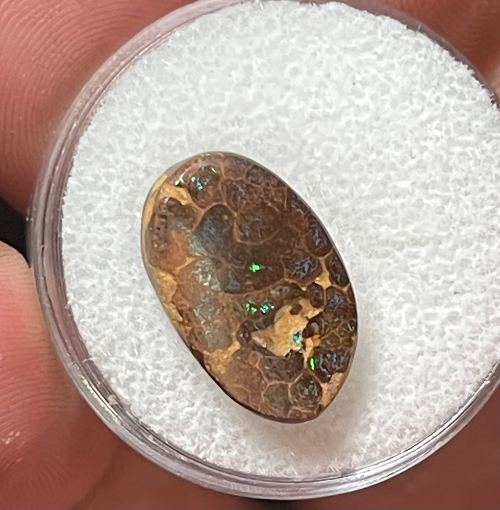 Thumbnail: Australian Winton Boulder Opal Oval Cabochon Gem Stone 15MMx9MM 7cts  + Video