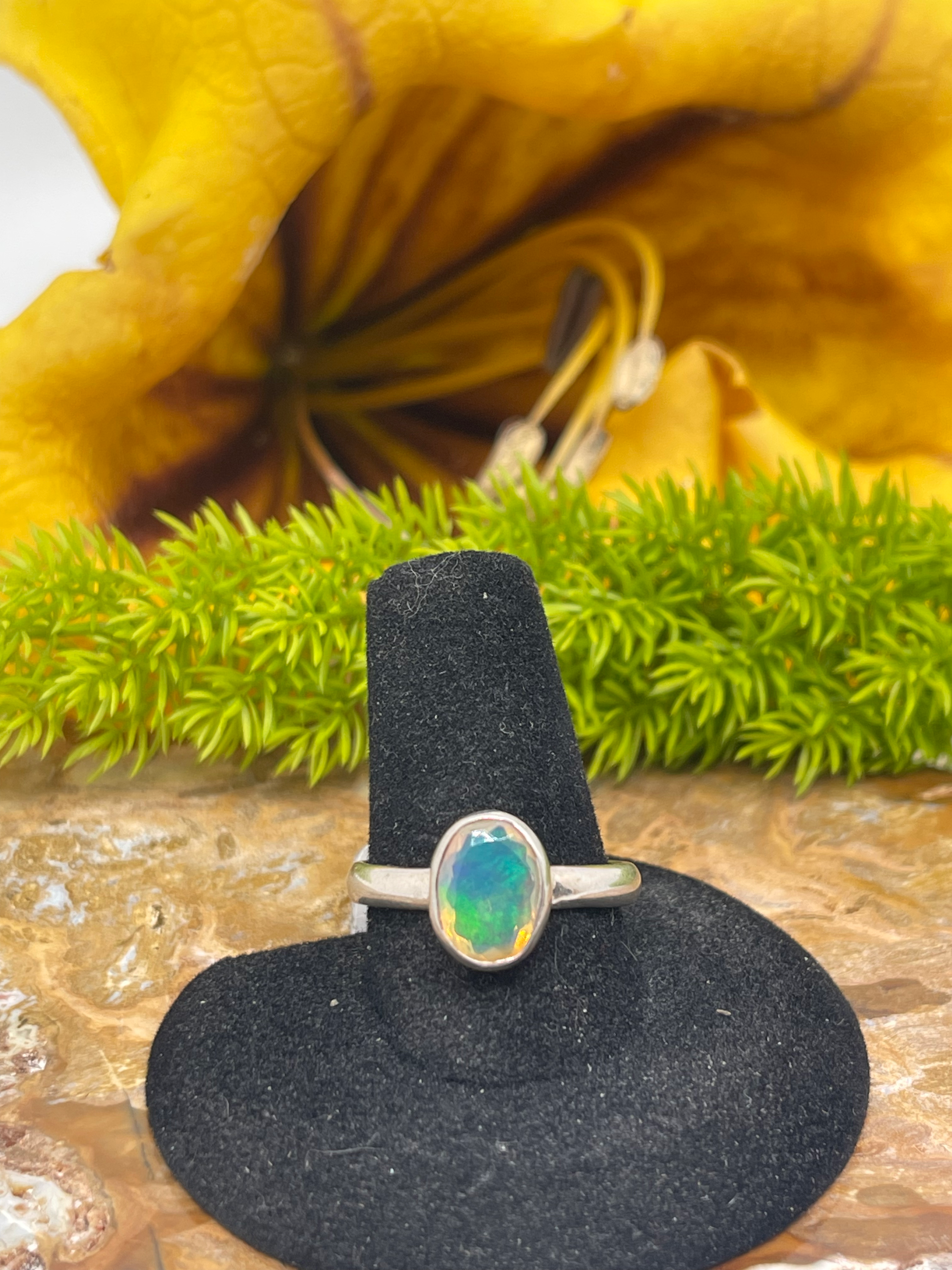Ethiopian Opal Sterling silver size 9