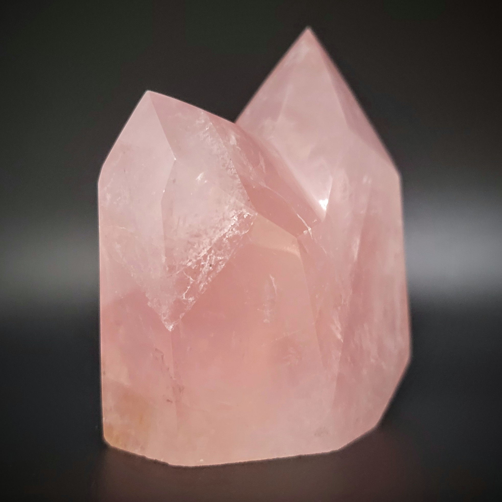 Rose Quartz Twin Point Tower #1