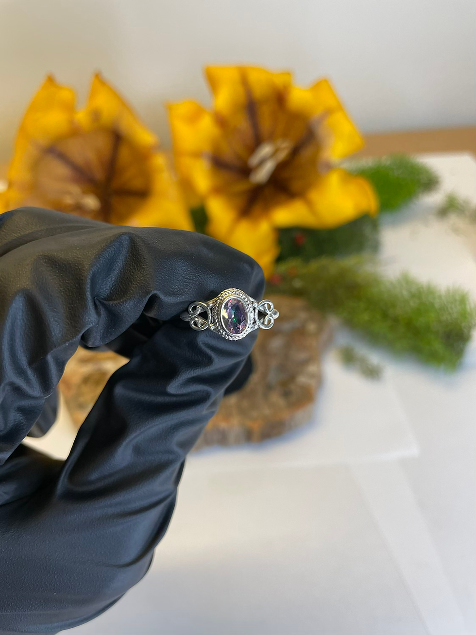 Thumbnail: Mystic Topaz Sterling Silver Ring - Oval