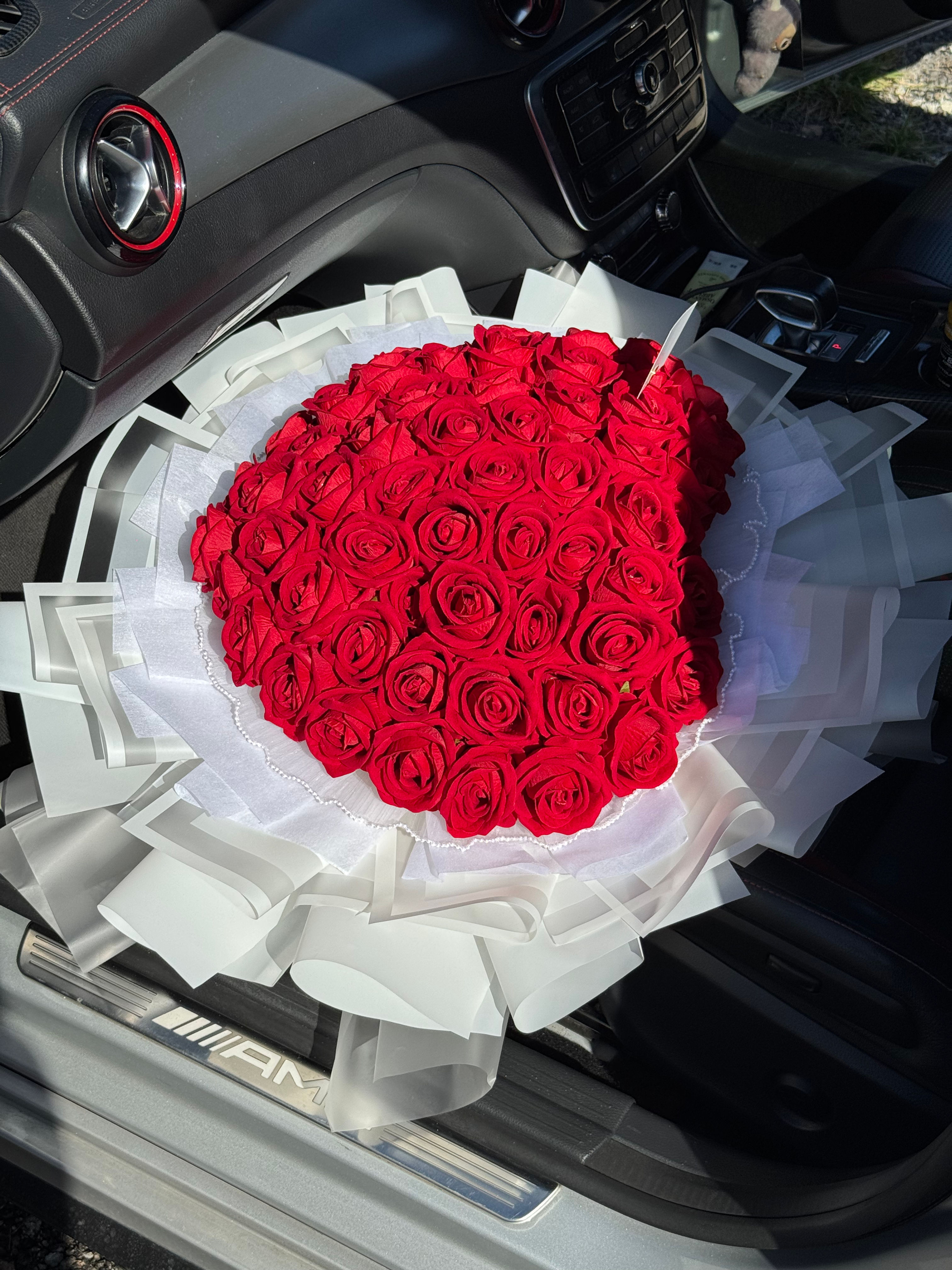 Massive Heart Faux Rose Bouquet
