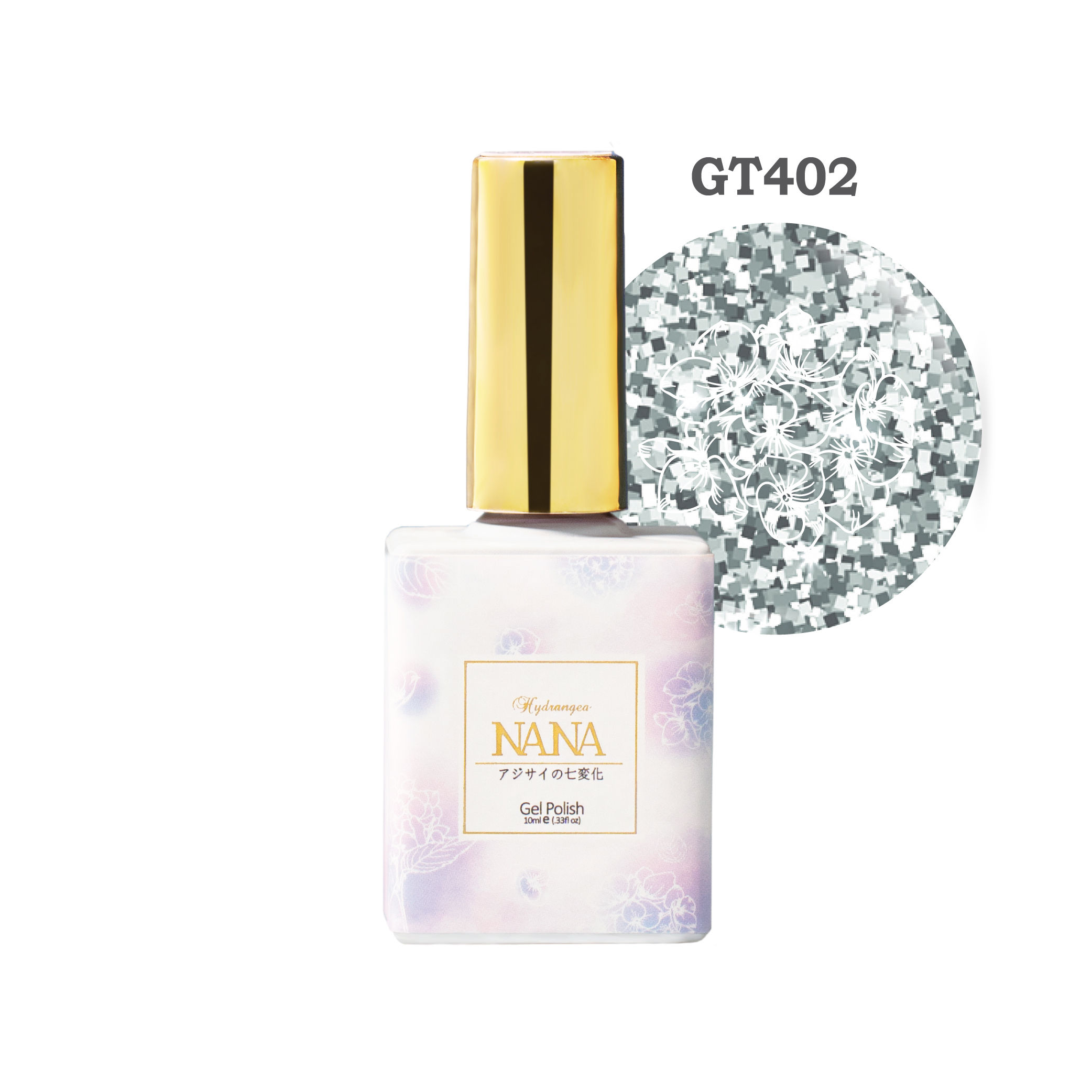 GT402 GLITTER SERIES Gainsboro 銀色閃片