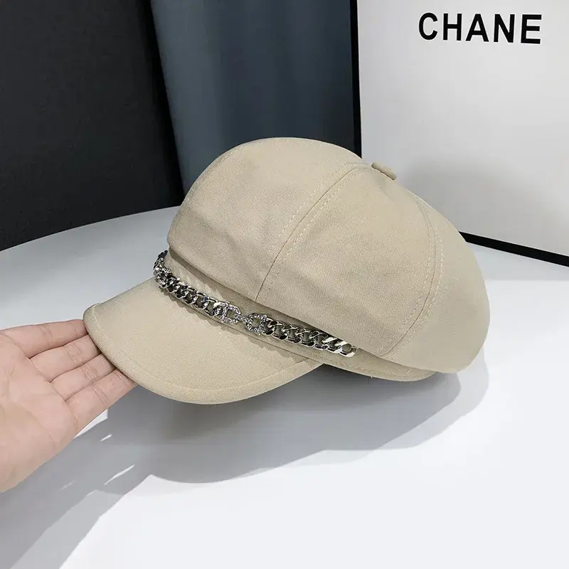 Thumbnail: Panama Women's Rhinestone Chain Belle Newspaperboy  Cap