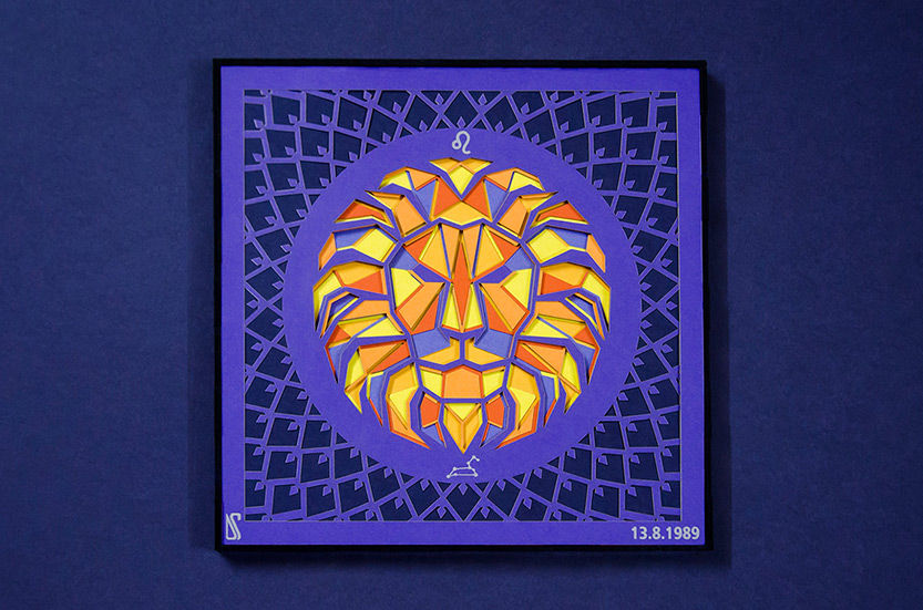 Thumbnail: Leo Zodiac Paper Artwork by Zubin Jhaveri