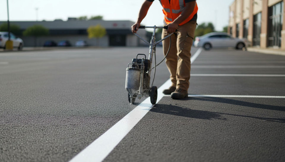 Striping, marking, parking lines