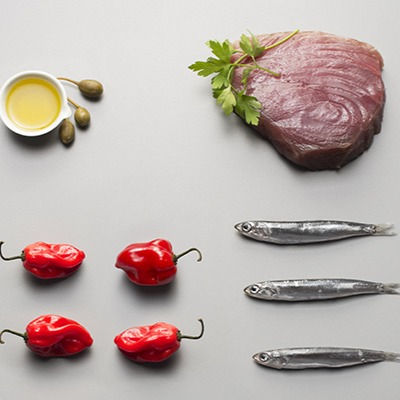 Miniatura: Peperoncini Rossi Ripieni alici e capperi - ingredienti