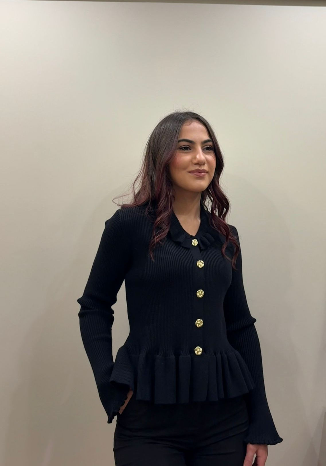 Cardigan con Bottoni dorati