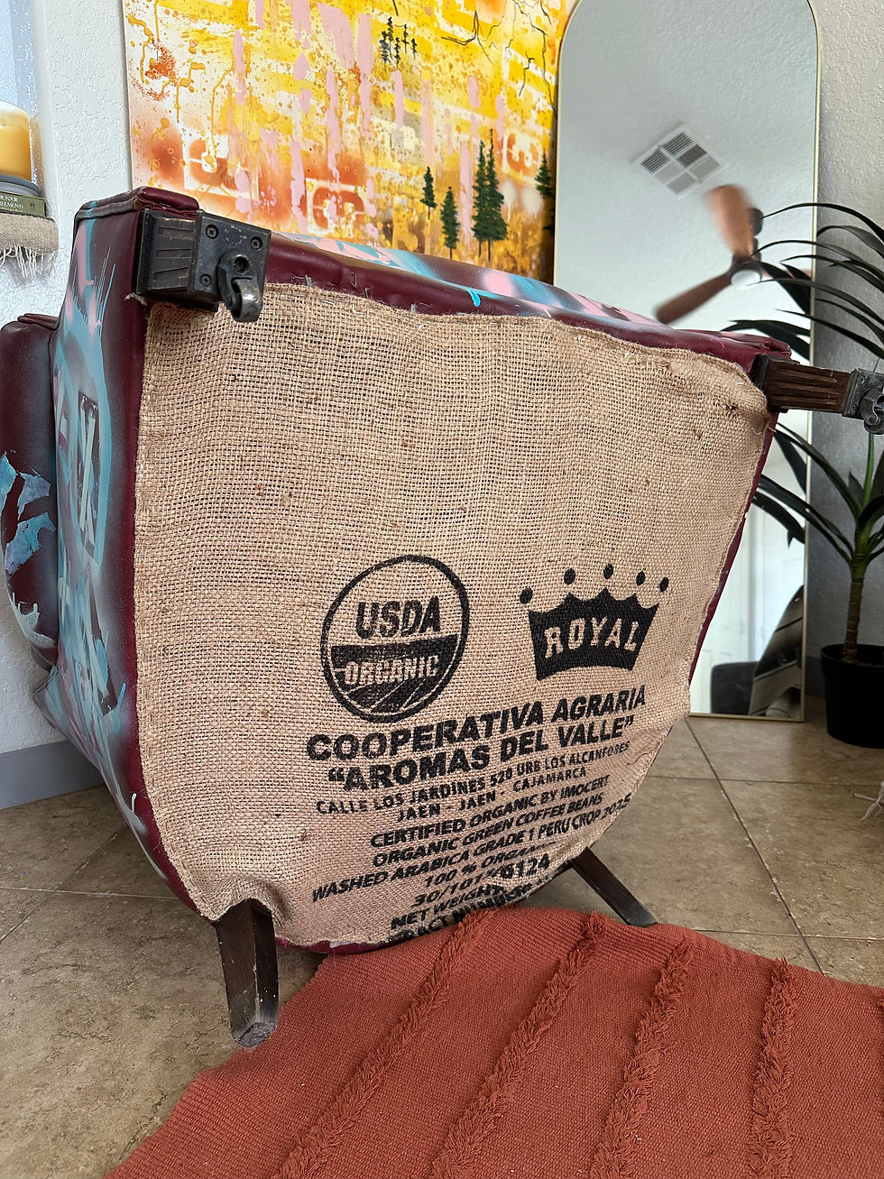 Thumbnail: Y Chair - Genuine Italian Leather and Spray Paint 
