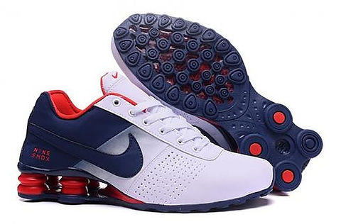 nike shox red white blue