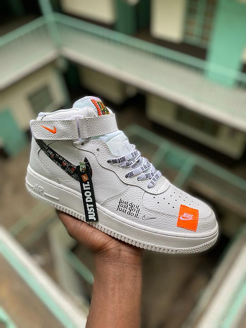 nike just do it air force 1 black