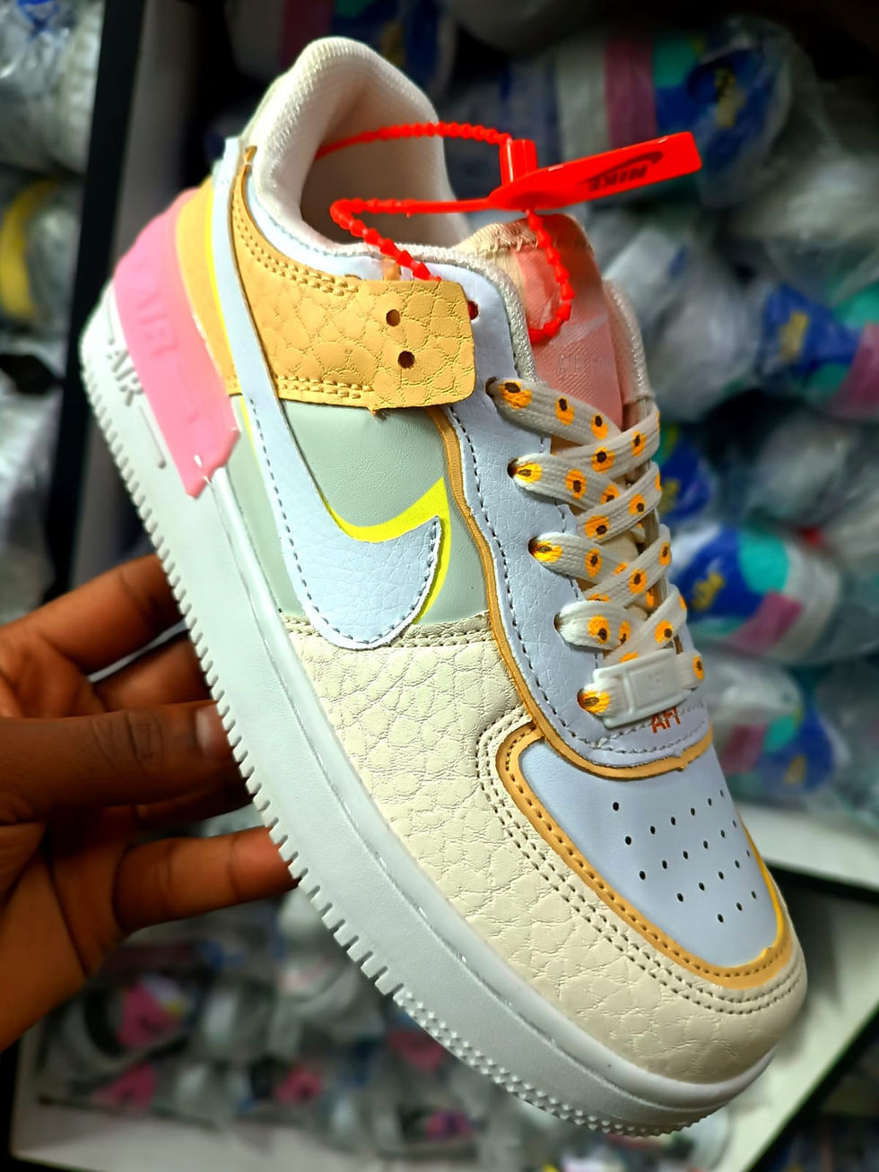 nike air force 1 shadow white and yellow