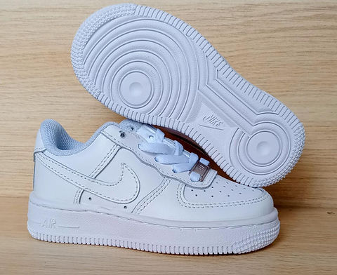 all white nike air force 1 kids