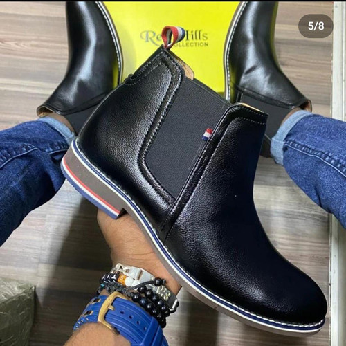 Redhill Genuine Leather Slipon Official Men Boots in Black Toppline Kenya