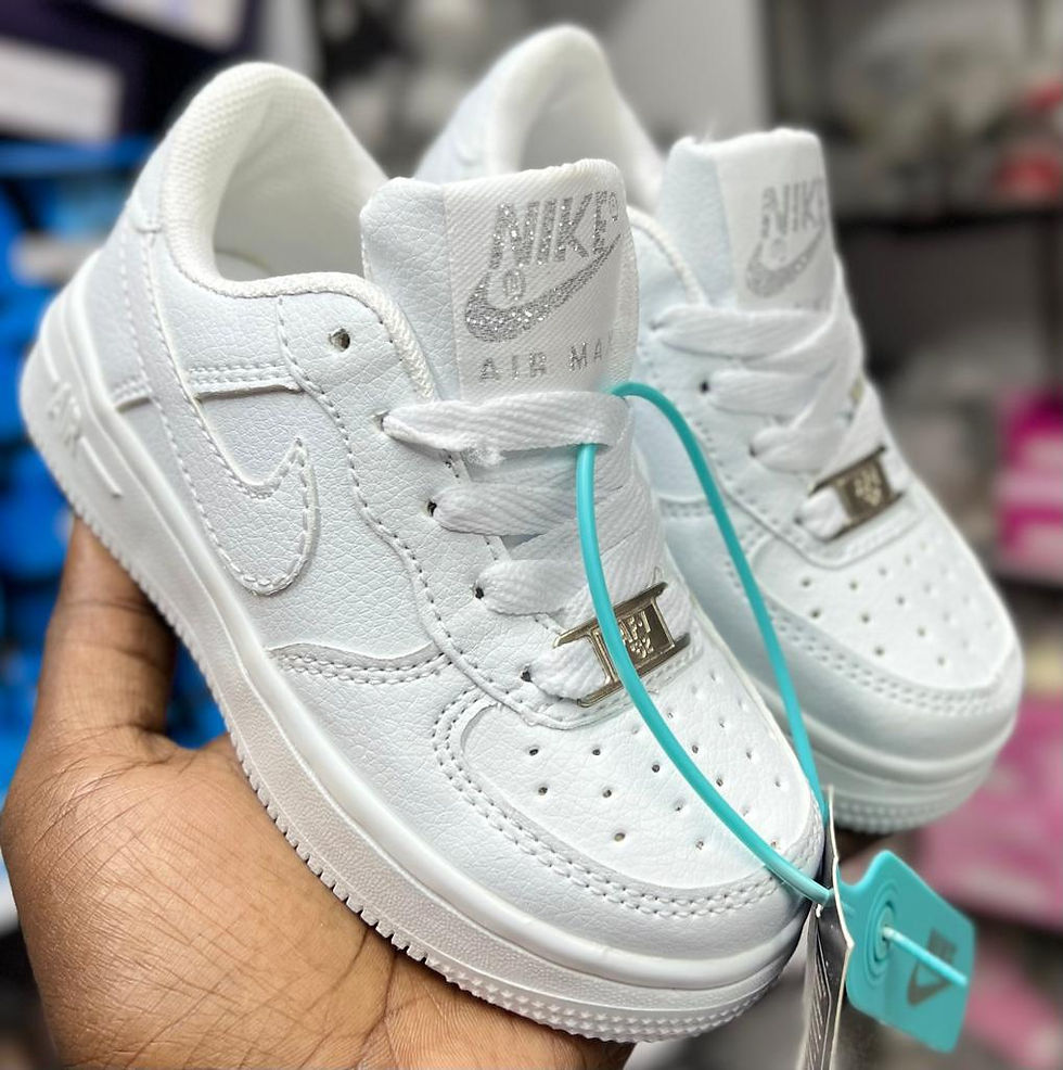 all white nike air force 1 kids