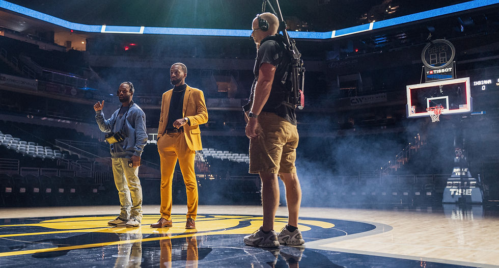 Juwann Nelson & Joe Sailer on the 'Yes Cers' set with actor Kerrington Shorter (Photo: Corey Duncan Jr, Story League)