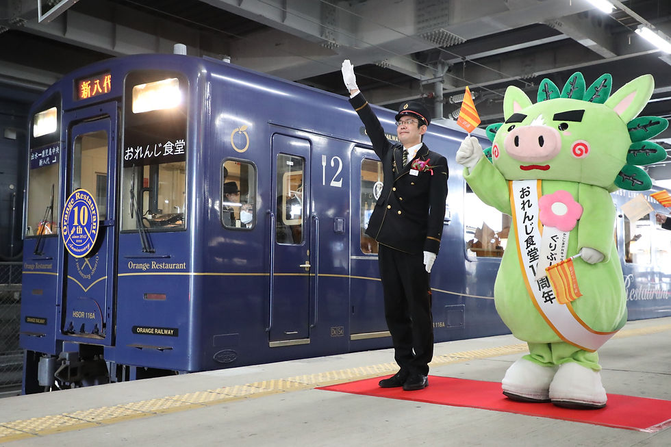 おれんじ食堂10周年時に鹿児島中央駅に乗り入れた様子