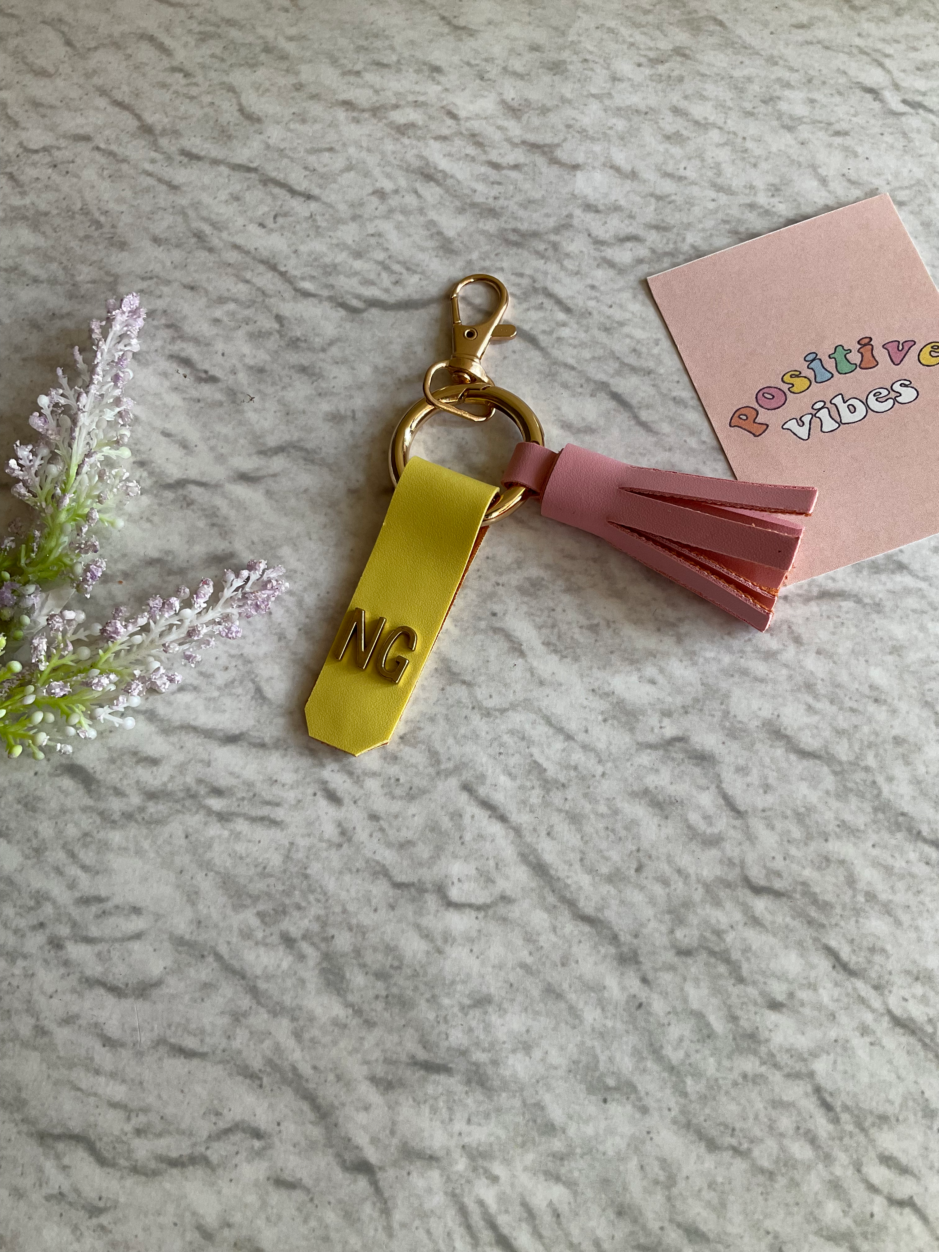 Yellow Tassel Keychain
