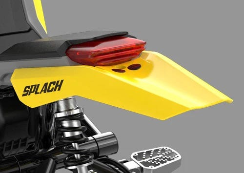 A closer look at the taillight on the Solach transformer.