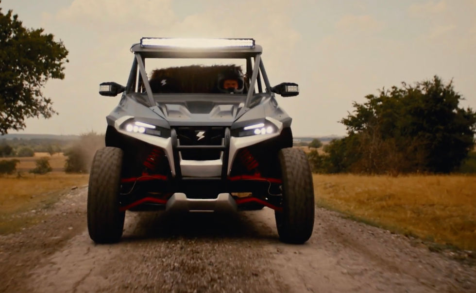 Cruising the backroads in the STAG UTV with headlights on. 