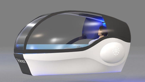 An overall view of the Mirai Ningen Sentakuki or human washing machine