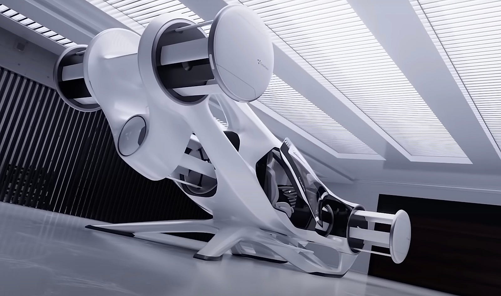 An overall view of the Blackbird eVTOL on full display