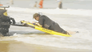 The Quadski demonstrating emergency response from water to land.