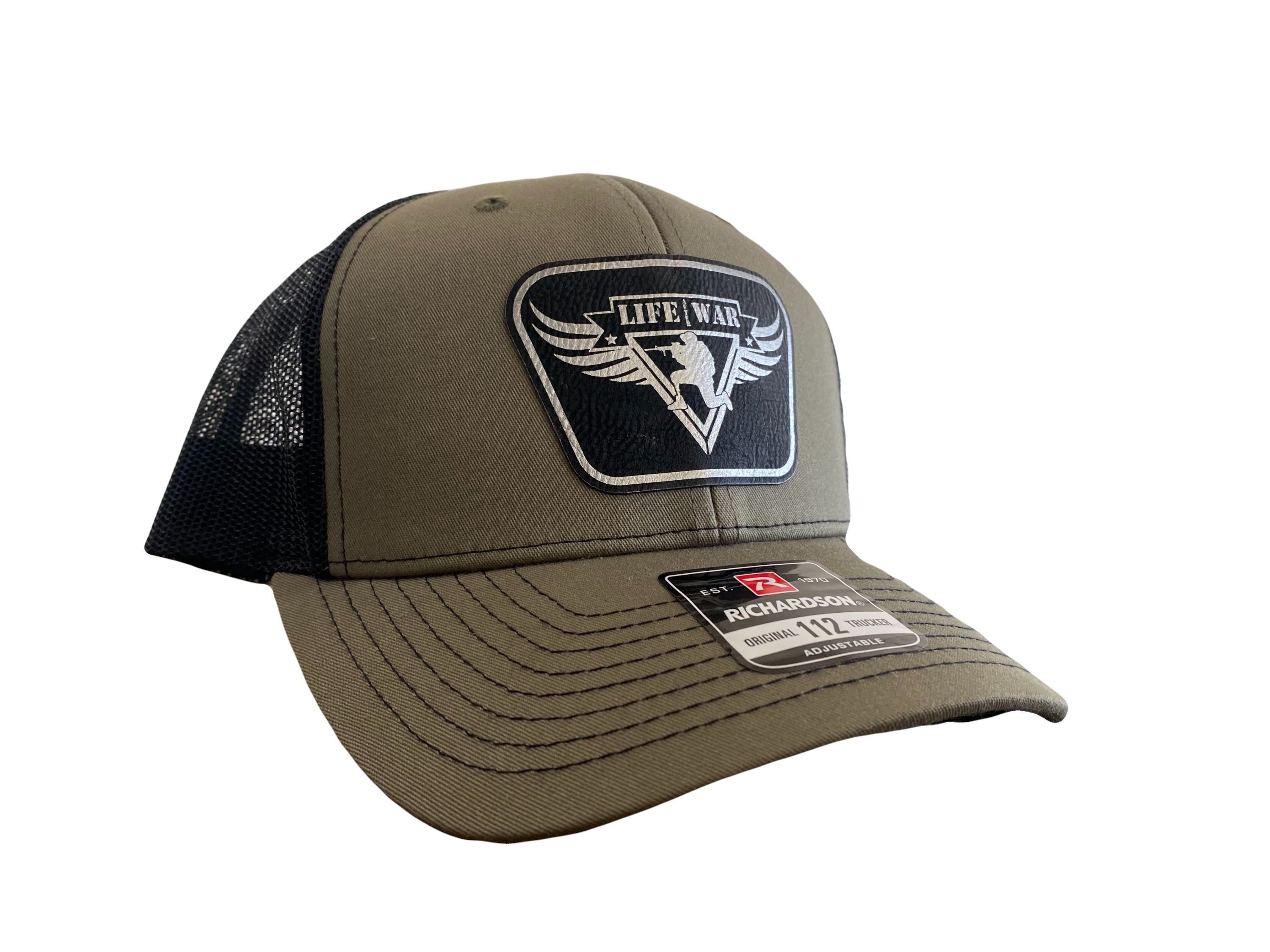 Life After War - Green/Black Leather Snapback