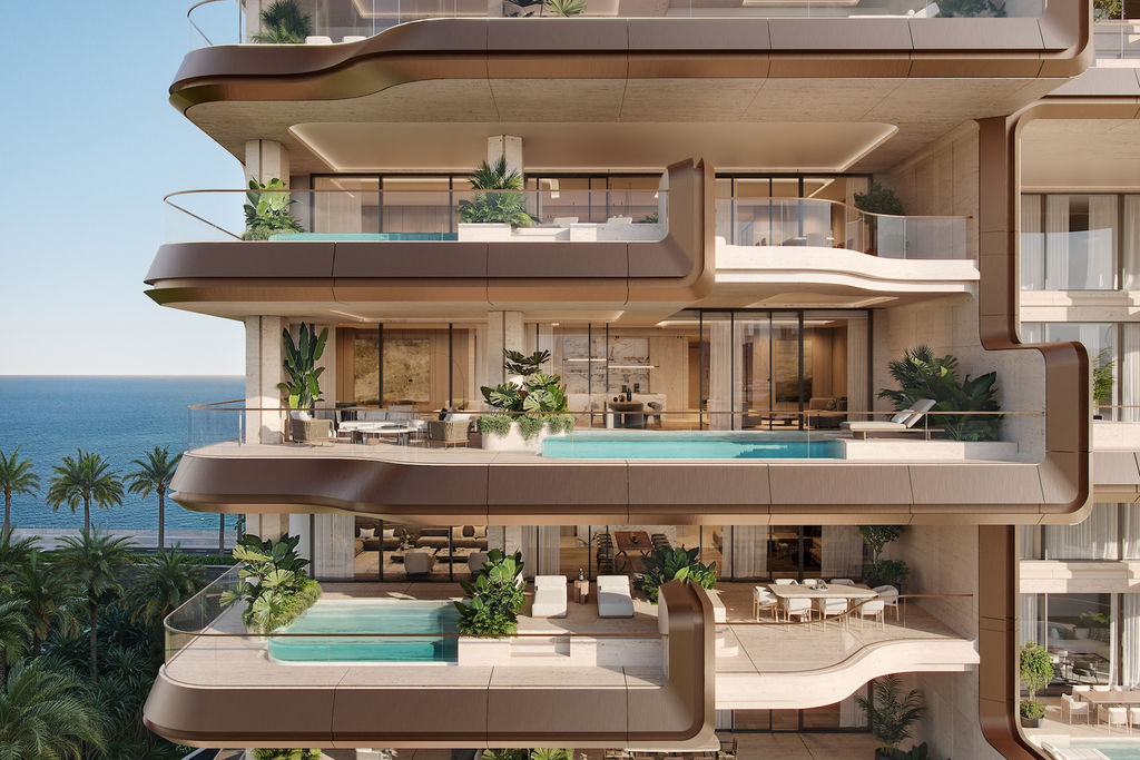 A residence terrace at The Alba Residences