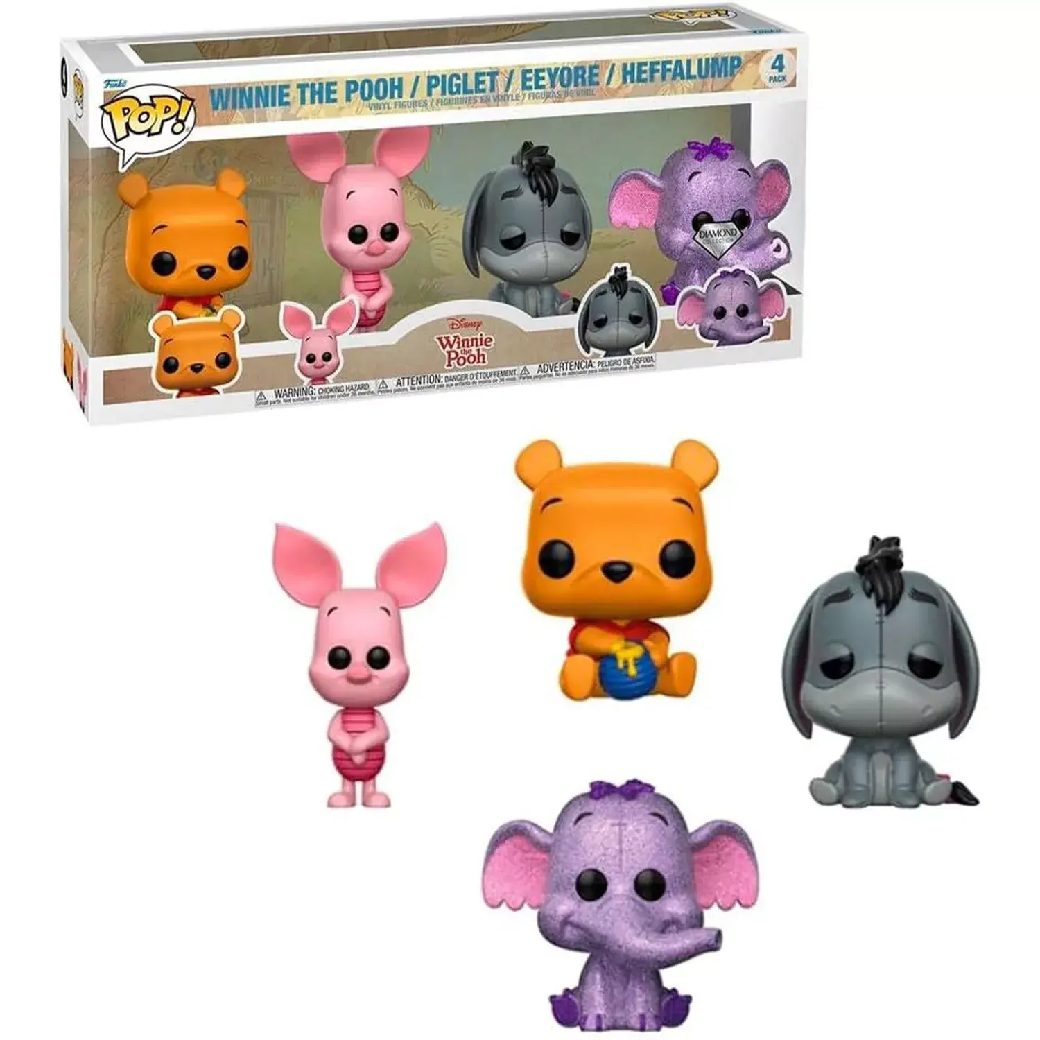 Funko Pop! Disney: Winnie The Pooh 4-Pack – Winnie, Piglet, Eyeore, Heffalumo