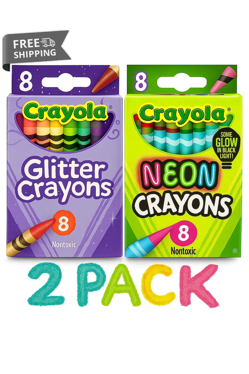 Crayola Crayons Multi-Pack: Glitter & Neon