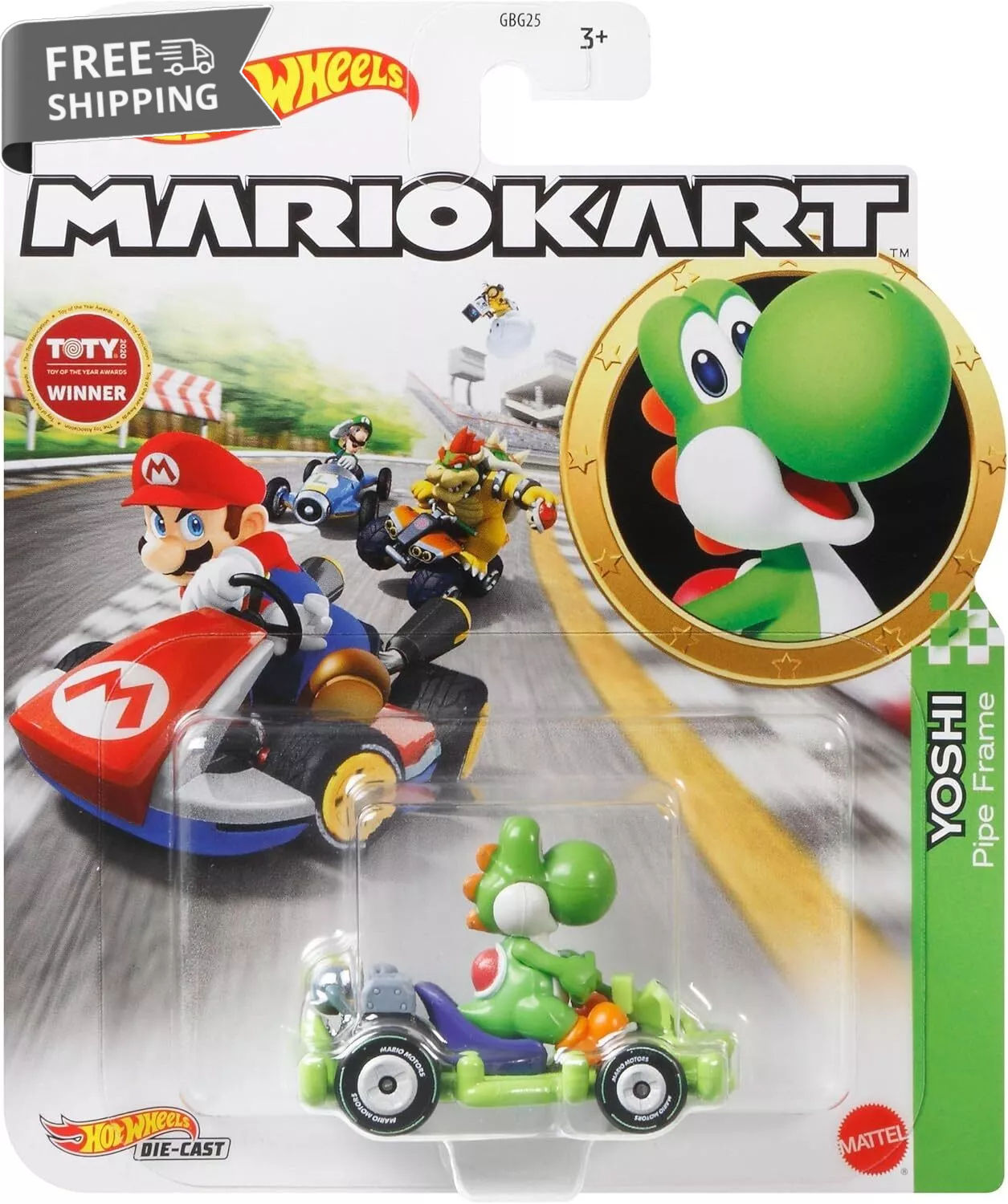 Hot Wheels Mario Kart Yoshi Pipe Frame