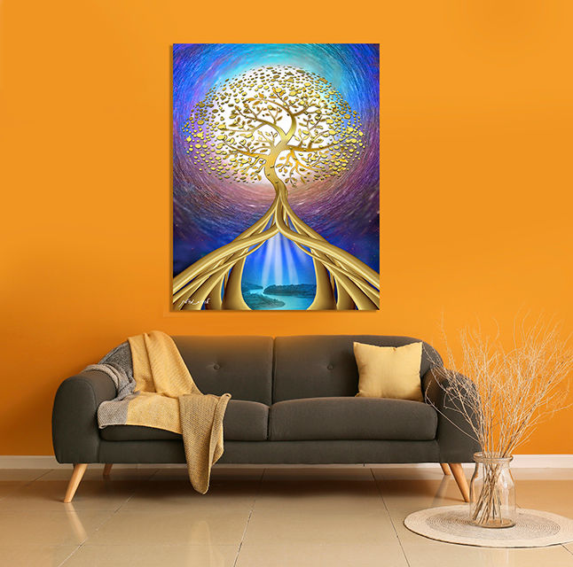 תמונה ממוזערת: עץ החיים תמונה אמנות יהודית של אורית מרטין