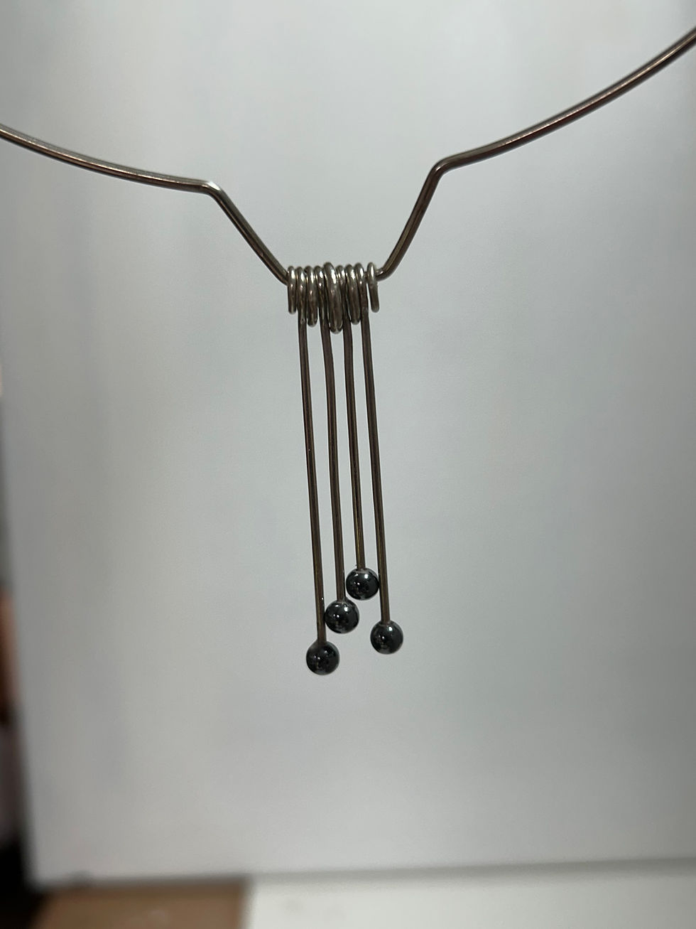 Thumbnail: X71… Pendant/Bloodstone Beads/Silver.