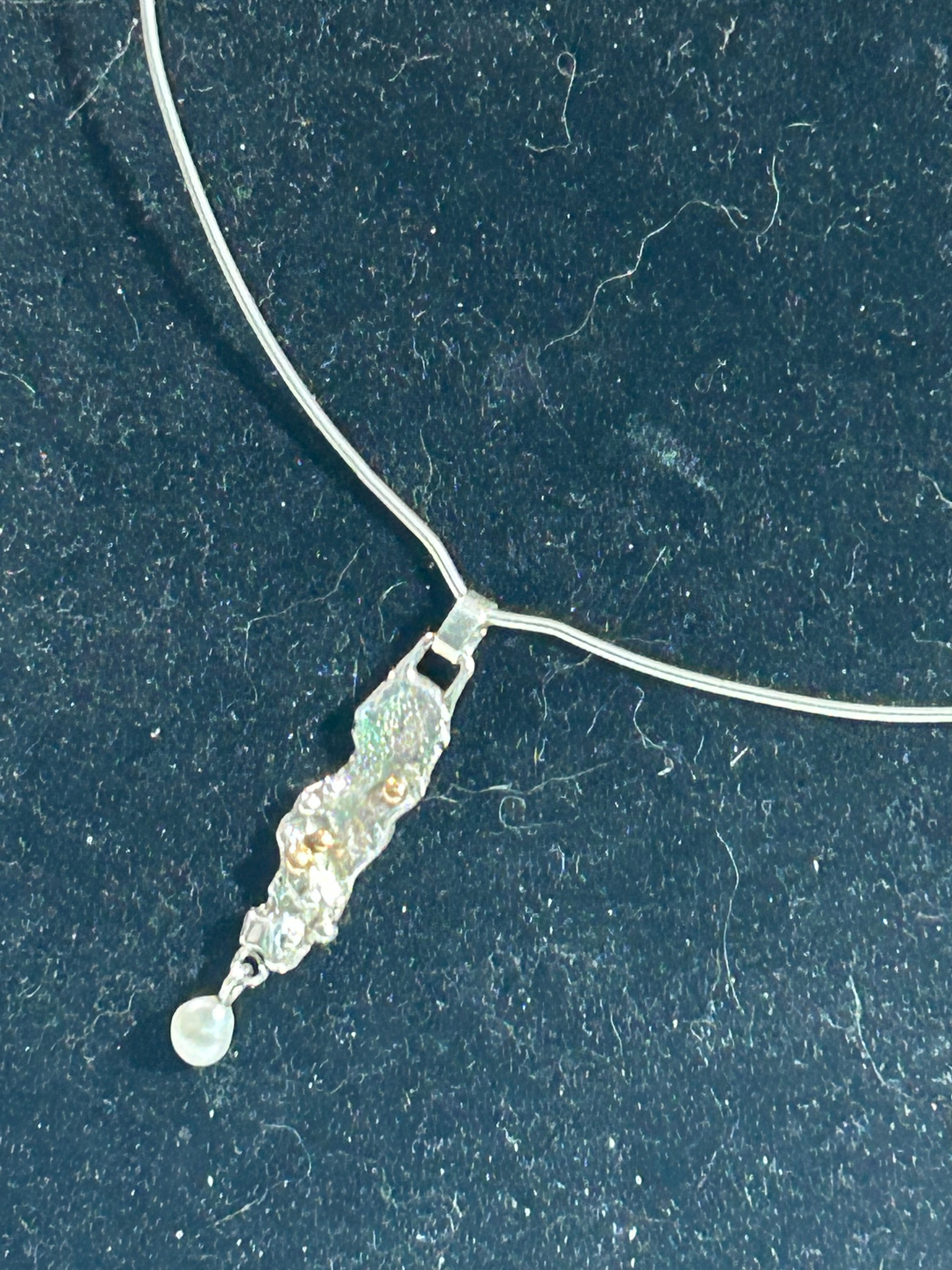 X74 silver- fresh water pearl- silver copper beads +chocker …