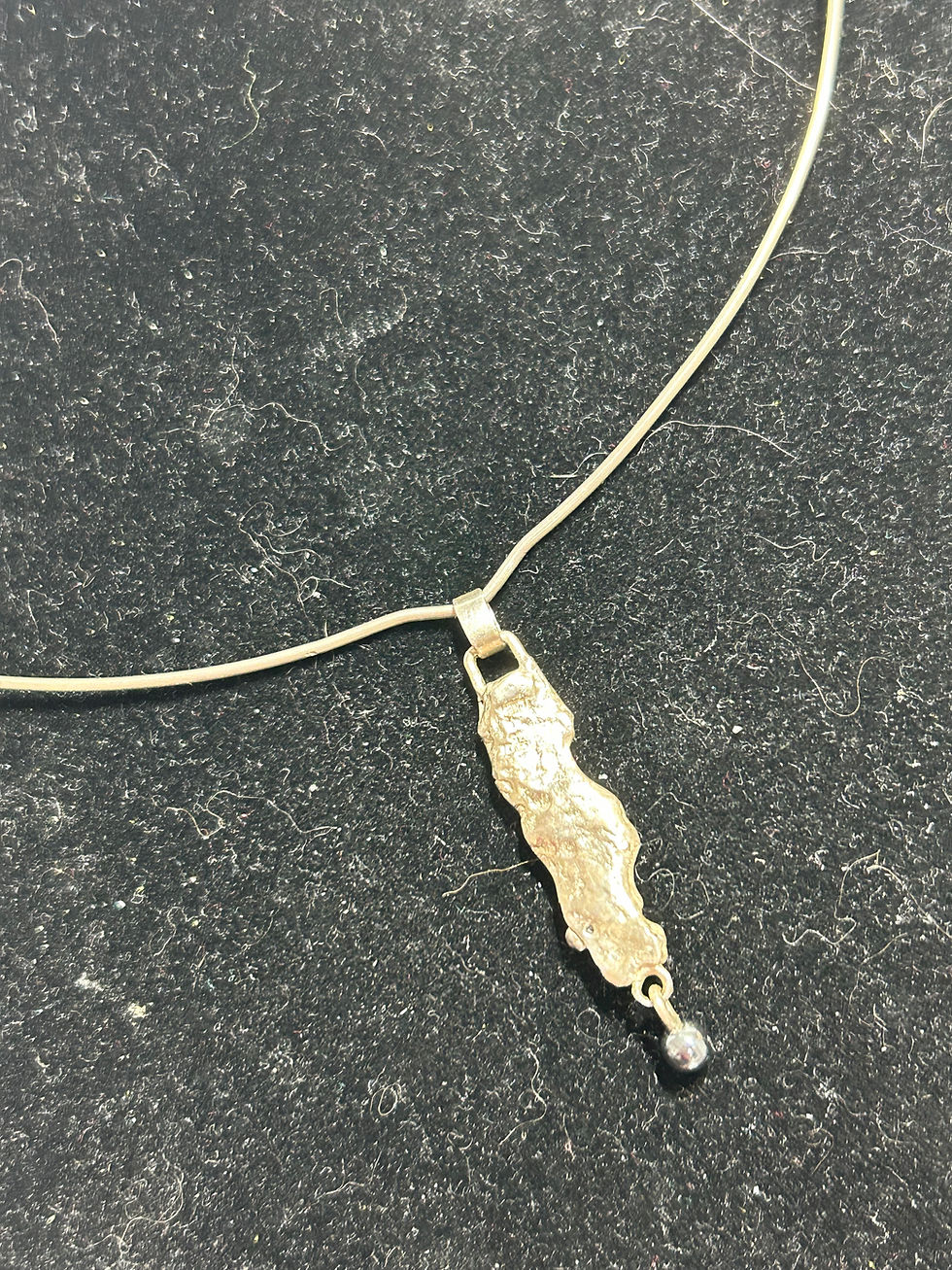 Thumbnail: X76…Silver/Onyx Bead/Choker 
