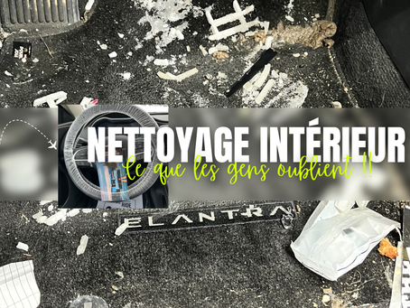 Intérieur de voiture sale