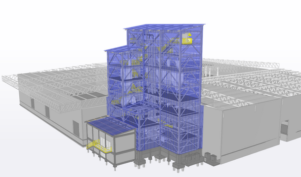 Torre de processamento de milho