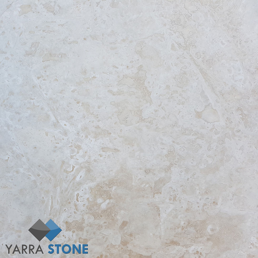 Tuscan Ivory Travertine Tiles filled and Honed 610x610x12mm