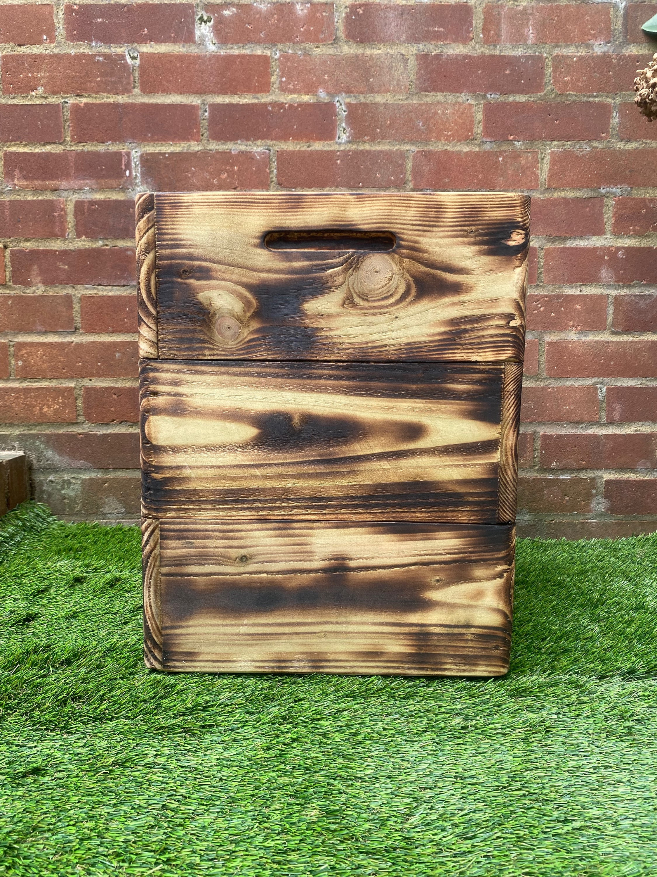 Timber Box Planter, Rustic, Burnt effect