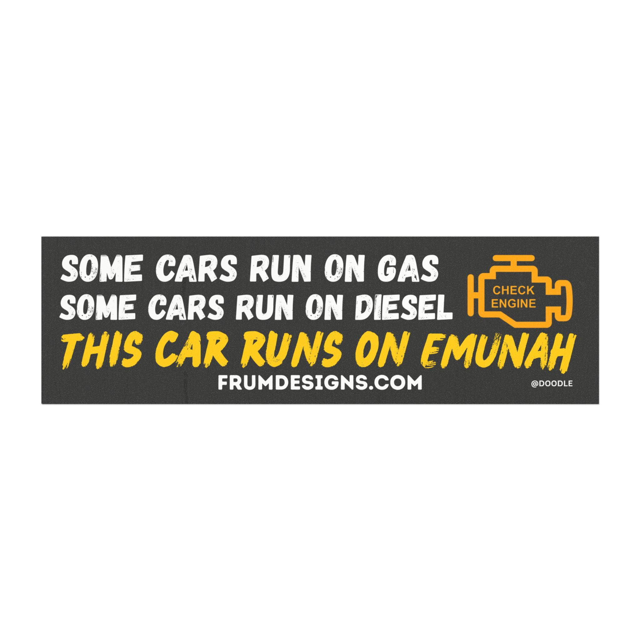 This car runs on Emunah Car Magnet