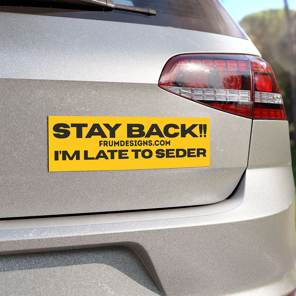 Thumbnail: Late to Seder Car Magnet