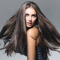 brown hair flowing